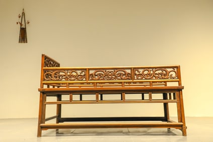 Huanghuali Wood Carved Dragon Pattern Chair