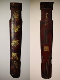 Lacquerware Colour Painted Character Story Pattern Guqin
