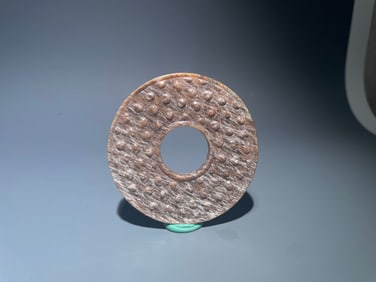 Jade Carved Nail Dot Pattern Bi