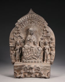 Stone Carved Sakyamuni Figure