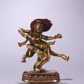 Gilt Bronze Guardian Figure
