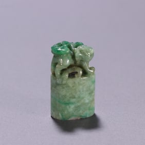 Jadeite Carved Beast Shape Stone Seal