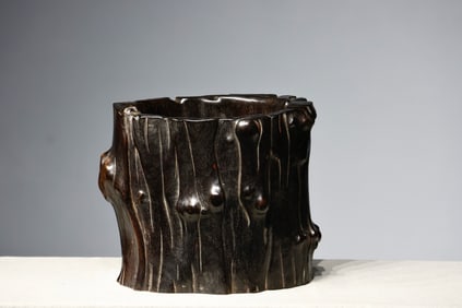 Red Sandalwood Brush Pot