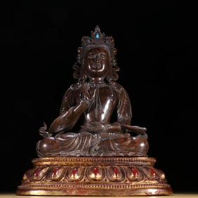 Agarwood Carved GuanYin Figure