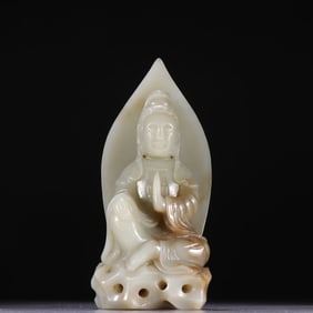 Jade Carved GuanYin Figure