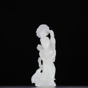 Jade Carved Beauty Figure