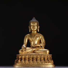 Gilt Bronze Sakyamuni Figure