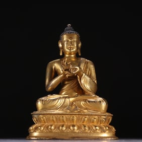 Gilt Bronze Sakyamuni Figure