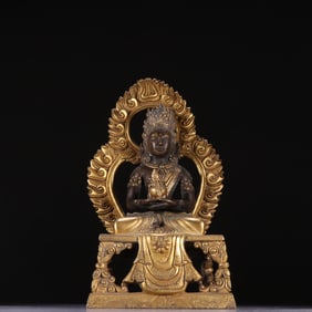 Gilt Bronze Infinite Life Buddha Figure