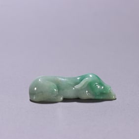 Jadeite Carved Dog Shape Ornament