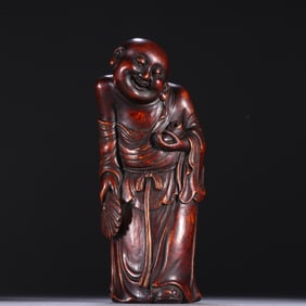Agarwood Carved Arhat Figure