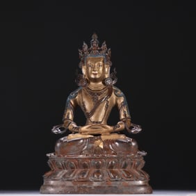 Gilt Bronze Infinite Life Buddha Figure