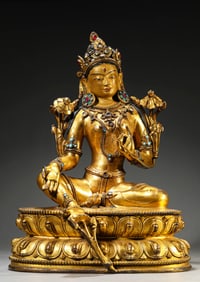 A Gilt-Bronze Tara