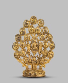A Gilt-Bronze The Eighteen Arhats