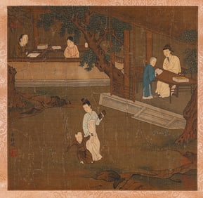 Wang Zhenpeng (1280-1329), attributed to, Figure Narrative