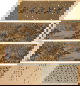 Zhao Mengfu (1254-1322), attributed to, 'Viewing Lotuses by Bamboo Stream' Handscroll
