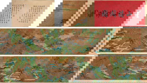 Dong Bangda (1699-1769), attributed to, 'Cloudy Mountains and Pavilions' Handscroll