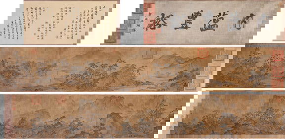 Tang Yin (1470-1524), attributed to, Streams and Pavilions Handscroll