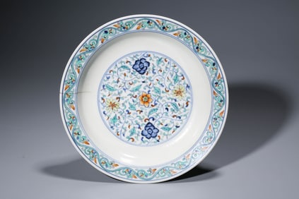 A Doucai 'Hundred Flowers' Dish