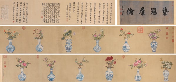 Giuseppe Castiglione (1688-1766), attributed to, Twelve Antique Flowers