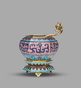 A Cloisonné Enamel 'Ruyi' Water Pot