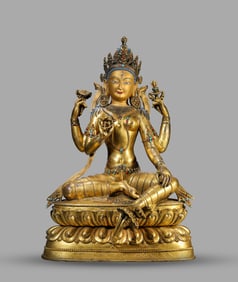A Gilt-Bronze Four-Armed Vajravarahi