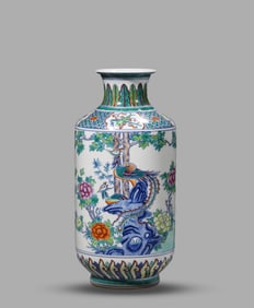A Doucai 'Phoenix and Peony' Vase