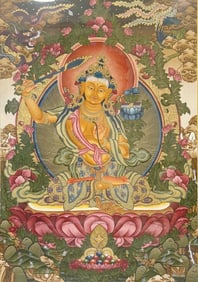 A THANGKA DEPICTING MANJUSRI