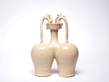 A GONGXIAN DOUBLE 'DRAGON'VASE