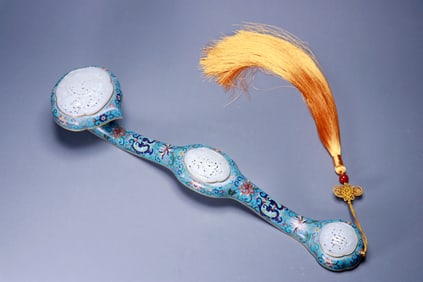 A cloisonne 'LOTUS'RUYI