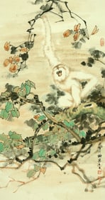 A CHINESE HAND PAINTING WITH THE MARK OF TIAN SHIGUANG