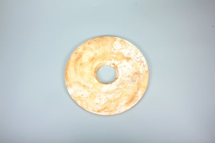 A HETIAN JADE BEAST FACE BI