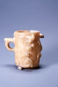 A HETIAN JADE 'CHILONG'CUP