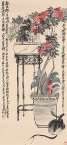 Wu Changshuo (1844-1927), attributed to, Flowers