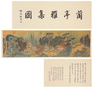 Qiu Ying (c.1494-1552), attributed to, Gathering at Orchid Pavilion