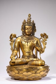 A Gilt-Bronze Tara