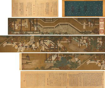 Liu Songnian (active c.1175-1224), attributed to, Eighteen Scholars Handscroll