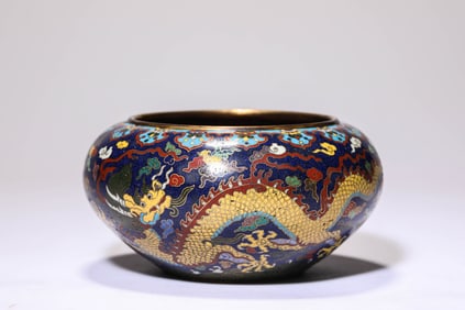 A Cloisonné 'Dragon' Bowl