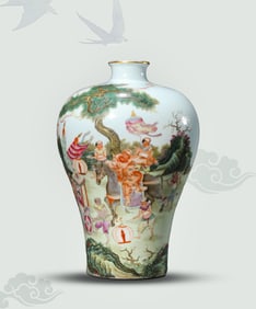 A Famille-Rose 'Figure Narrative' Meiping