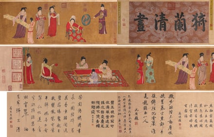 Zhou Fang (c.730-800), attributed to, Ladies with Fans Handscroll