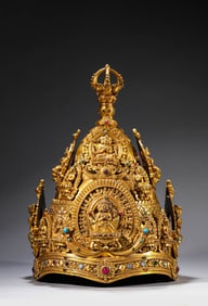 A Tibet Tubo Dynasty Gem-Inlaid King's Crown