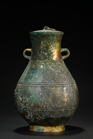 A Gilt-Bronze Covered Vase