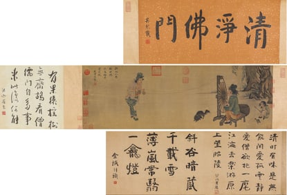 Liu Guandao (active 13th century), attributed to, Buddhist Monastery Handscroll