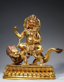 A Gilt-Bronze White Jambhala