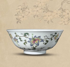 A Famille-Rose 'Interlocking Lotus' Bowl