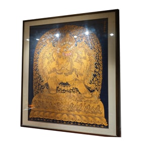 Silk Embroidery Yamantaka Pattern Wall Panel