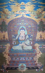 Chinese Drawing Amitabha Painting,Zhang Daqian Mark