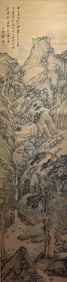 Chinese Drawing Landscape Painting,Zhang Daqian Mark