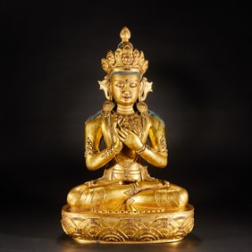 Gilt Bronze GuanYin Figure