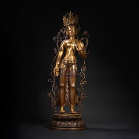 Gilt Bronze Padmapani Figure